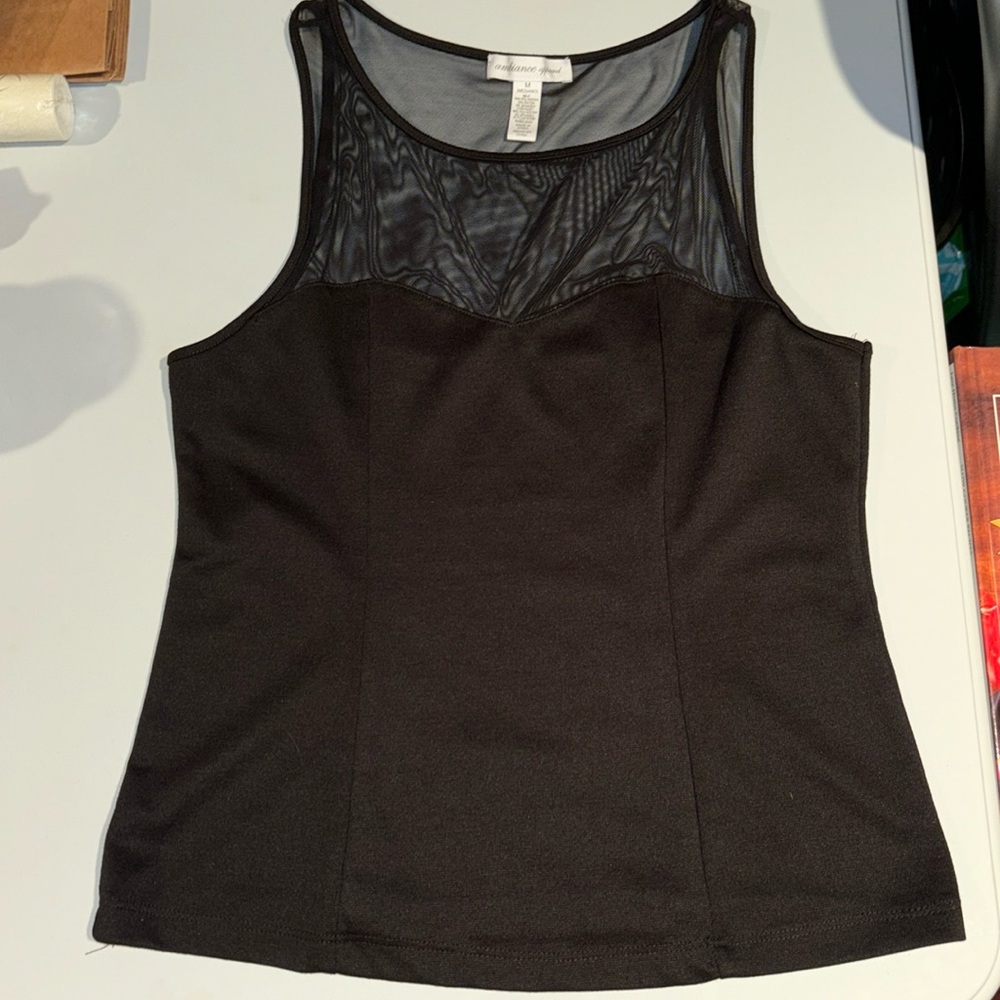Sheer dressy tank top